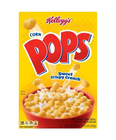 Kellogg's Corn Pops Cereal 10oz Box - Kids' Favorite Breakfast Snack with 8 Vitamins and Minerals - Buy Online on SooperMarket.com