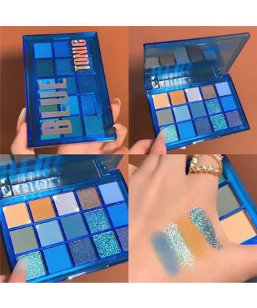 15 Colors Makeup Candy Party Eye Shadow Blue Reflective Palette Fruit Punch Palette Light Honey Makeup Palette Waterproof Long Lasting Ablue