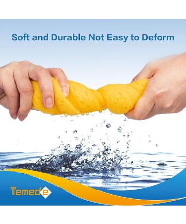 Temede Large Car Wash Sponge Kit - 5 Pack All Purpose Foam Scrubbers for Cleaning Dishes, Tile, Bike, Boat - Easy Grip Sponge for Kitchen, Bathroom & Household - Buy Online on SooperMarket.com