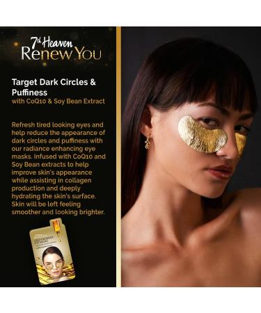 7th Heaven RenewYou Golden Luxury Skincare Gift Set - Contains a Variety of Face Masks to Cleanse and Hydrate Skin Gold Cosmetic Bag and Soft Cleansing Face Cloth - Buy Online on SooperMarket.com