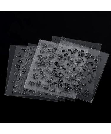 Brrnoo Nail Sticker 50 Sheets Multicolor Stylish 3D Nail Art Sticker Flower Design Adhesive Decal Decoration - Buy Online on SooperMarket.com