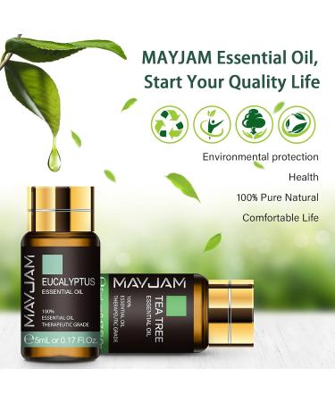 MAYJAM Top 20 Essential Oil Set with Nice Gift Box 5ML Pure Essential Oils for Diffusers Aromatherapy Soap Candle Making Beautifully Thoughtful Essential Oils Gift Set for Her SET20-01 - Buy Online on SooperMarket.com