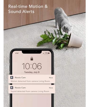 Nooie Smart Baby Monitor WiFi Camera 1080P Indoor Home Security Camera with Alexa Compatibility, Night Vision, 360-degree Motion Tracking - Buy Online on SooperMarket.com