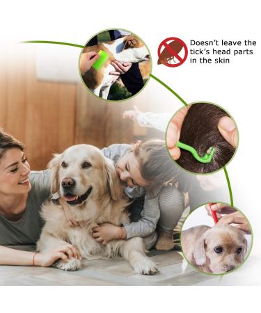 Reastar Tick Remover for Dogs 5PCS Tick Removal Tool Dog Tick Remover with Set of 3 Tick Hook 1 Tick Removal Pen and 1 Tick Comb - for Dogs Cats Humans - Buy Online on SooperMarket.com