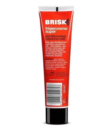 BRISK Hairdressing Cream Super - Nourishing Hair Styling Cream for Men & Women | Male and Herbal Scent | 100ml Tube - Flexible Hold Without Gluing - Buy Online on SooperMarket.com