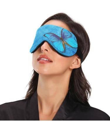 Hasikry Light Blocking Eye Mask for Deep Sleep - Breathable & Adjustable for Men and Women - Perfect for Travel, Yoga, and Meditation - Morpho Blue - Buy Online on SooperMarket.com