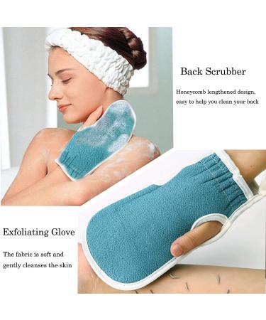 S&R PLKOP Exfoliating Back Scrubber, Glove & Loofah Set for Women - 3 Piece Green Bath Body Scrubber (31.5 * 3.7 inch) - Buy Online on SooperMarket.com