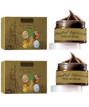 2PCS Pro-Herbal Refining Peel-Off Facial Mask  Cleansing Blackhead Remover Masks  Tearing Pores Shrink Skin Care