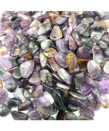 Natural Crystals and Stones 100g 9mm-15mm Colorful Tumbled Seven Quartz Chips Gravel Spiritual Stone Gifts for Decoration kaixun - Buy Online on SooperMarket.com