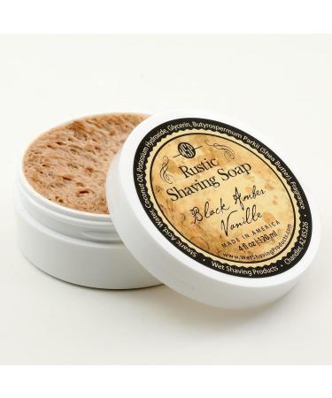 WSP Luxury Rustic Shaving Soap - Black Amber Vanilla | Artisan Vegan Formula Made in America | Premium Grooming for Men - Buy Online on SooperMarket.com