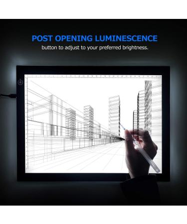 LitEnergy A4 LED Copy Board Light Tracing Box - Ultra-Thin USB Power Artcraft LED Trace Pad for Tattoo Drawing & Diamond Painting - Ideal for Streaming, Sketching, Animation - Black - Buy Online on SooperMarket.com