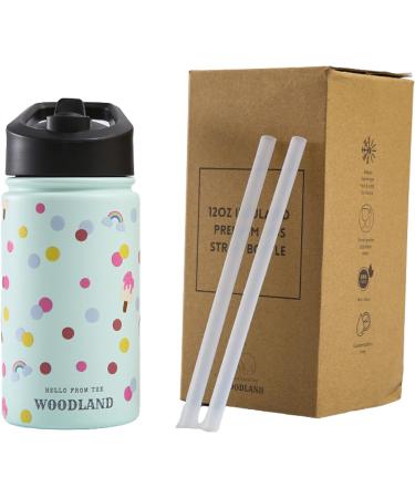 12oz Kids Stainless Steel Thermal Bottle with Straw Lid - Confetti Treats | Keeps Drinks Fresh for 12 Hours - Easy-to-Drink Design for Toddlers - Buy Online on SooperMarket.com