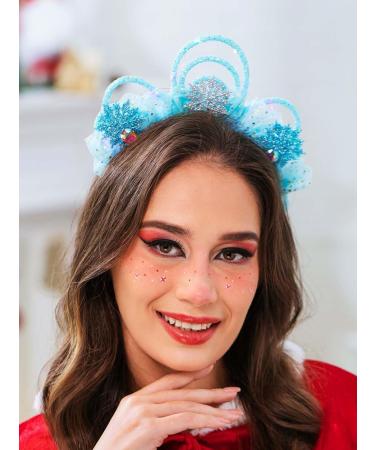 IYOU Sknowflake Headband Blue Light up Hair Hoop Costume Christmas Hair Accessories for Girls - Buy Online on SooperMarket.com
