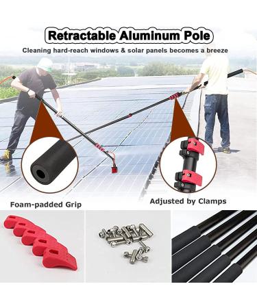 Water Fed Pole Kit Window Cleaning Pole Water Fed Telescopic Brush Extendable Cleaner Conservatory Roof for Photovoltaic Panel Cleaning Trucks 3.6M-12M 30cmbrush-18FT/5.4M 55cm Brush Head 8M/27FT - Buy Online on SooperMarket.com