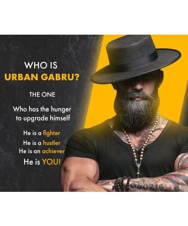 Urbangabru Beard Growth Oil Booster - 60 ml | Natural Herbs Enriched | Promotes Healthy Beard Growth - Buy Online on SooperMarket.com