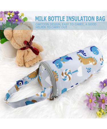 LNQ LUNIQI Insulated Baby Bottle Bag - Portable Travel Feeding Bag for Newborn Toddler - Thermal Insulation - Grey - Buy Online on SooperMarket.com