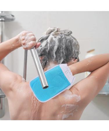 FOMIYES Exfoliating Bath Gloves and Mitts Set - Blue Turkish Towel for Body Scrubbing & Shower - 2pcs Kit for Kids & Adults - Buy Online on SooperMarket.com
