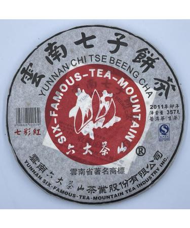 Pu-erh tea 2011 SIX FAMOUS TEA MOUNTAIN Colorful red 357 Raw