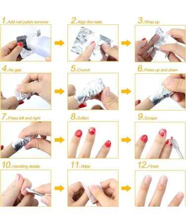 Sularpek 100 Pcs Foil Nail Wraps with Pre-attached Cotton Pads - Nail Foil Aluminium Remover for Gel Nails - Manicure and Pedicure Nail Art Cleaner - Buy Online on SooperMarket.com