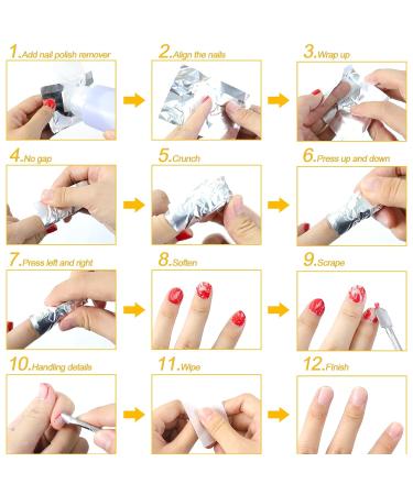 Sularpek 100 Pcs Foil Nail Wraps for Acrylic/UV/Gel Polish Removal - Lint Free Pads Included - Buy Online on SooperMarket.com