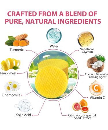 Turmeric Cleansing Pads - Gentle Skincare Daily Exfoliation & Compressed Facial Sponges (40pcs) - Turmeric & Kojic Acid - Buy Online on SooperMarket.com