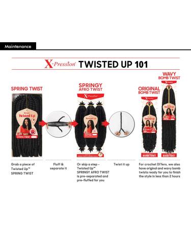 Outre X-pression Twisted Up Springy Afro Twist 16 - 3-Pack Multi Deals (1B) - Buy Online on SooperMarket.com