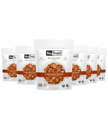 NuTrail Nut Granola Cereal, Cinnamon Pecan, No Sugar Added, Gluten Free, Grain Free, Keto, Low Carb, Healthy Breakfast Cereal 8 Ounce (Pack of 6)