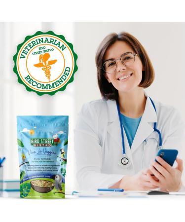 Bird Street - Parrot Food - Parakeet Food - Cockatiel Food - Cooks in 3-15 min w/ Natural & Organic Grains - Legumes - Non-GMO Fruits, Vegetables, & Health Orientated Spices  - 14 OZ - Buy Online on SooperMarket.com