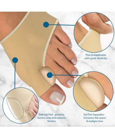 Bunion Corrector Splint with Gel Pads - Orthopedic Relief for Men & Women - Toe Spacer Guard & Separators for Foot Pain Relief (1 Pair) - Buy Online on SooperMarket.com