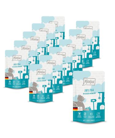 Mjamjam - Premium wet food for cats - squeeze - delicate goat on delicious carrot 12 -pack (12 x 125 g) grain free with extra meat goat + carrot 125 g (12 Pack)