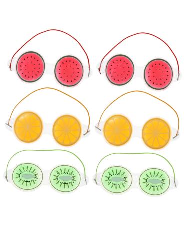 Beaupretty 6st eye mask Cooling Eye Mask Ey rings Training mask Eyemask Eyepads eyeshadow eye flap sleeping sleeping eye flap strawberry glasses travel