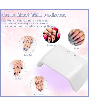 ANGNYA 30W UV Nail Lamp for Gel Nails - Professional Nail Dryer with 2 Timers - Portable UV Lamps for Nail Art at Home and Salons (White) - Buy Online on SooperMarket.com