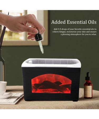 Flame Humidifier Flame Diffuser USB Essential Oil Diffuser with Fire Light 270ml Quiet Cool Mist Humidifiers with Auto Shut-Off Function for Home Office Decor - Buy Online on SooperMarket.com