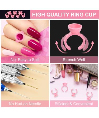 MEKK 300PCS Pink Glue Rings for Eyelash Extensions - Disposable Lash Extension Supplies - Buy Online on SooperMarket.com