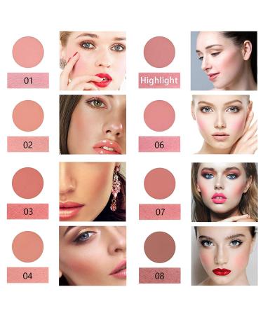 Beteligir 8 Colors Face Blush Palette - Matte & Shimmer Professional Makeup for Women & Girls Lightweight Contour & Highlight - International Shipping Available - Buy Online on SooperMarket.com