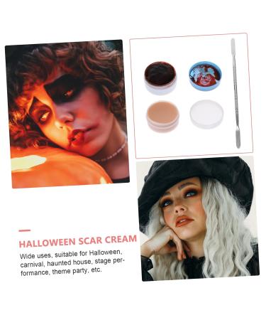 Halloween Scar Cream & Special Effects Makeup Set | Spatula Scab & Blood Modeling Wax | Perfect for Pro/Amateur Use - Buy Online on SooperMarket.com