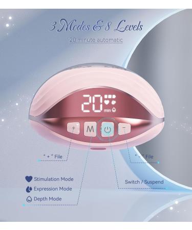KISSBOBO Electric Breast Pump - Slim & Lightweight with Accessories | Perfect Gift Set for Moms & Couples (Pink) - Buy Online on SooperMarket.com