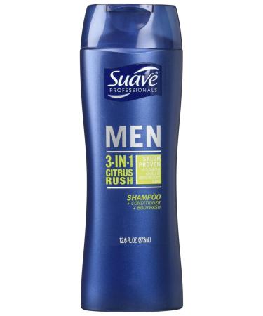 Suave Men 3 In 1 Shampoo Conditioner and Body Wash Citrus Rush 12 Ounce 12.6 Fl Oz (Pack of 1)