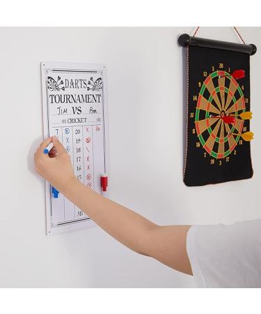 Dart Scoreboard Set with 4 Markers - Ideal for Cricket and 01 Dart Games | 15 x 7.8 Inches - Buy Online on SooperMarket.com
