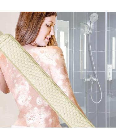40 Inch Extra Long Back Scrubber - Soft & Coarse Exfoliating Loofah for Men & Women | Deep Clean Your Skin | Shower Essential with Adhesive Hook - Buy Online on SooperMarket.com