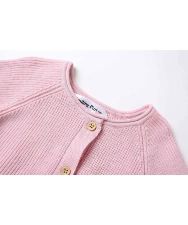 SMILING PINKER Toddler Girls Knit Cardigan Pink | Soft Warm Sweater 12-24 Months - Buy Online on SooperMarket.com