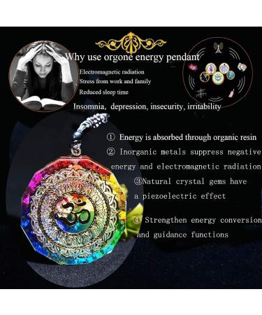 Sinymilk Om Aum Symbol Energy Protection Orgonite Pendant Reiki Healing Stones Necklace - Buy Online on SooperMarket.com