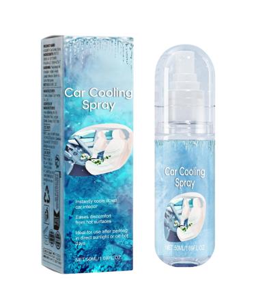 Cooling Mist Spray Car Coolant Spray Fast Cooling Environmentally Friendly Safe Car Interior Cooling Spray For Hot Day Car Seat Air Cooling Spray Hot Day Car Cooler Freezing Spray 50ml