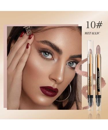 DELISOUL Metallic Eyeshadow Stick | Matte & Shimmer Cream Shadow | Waterproof & Long Lasting | High Pigmented Eye Highlighter Pen - Buy Online on SooperMarket.com