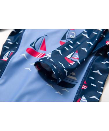 BONVERANO Baby Boys Swimsuit | Toddler Bathing Suit 2-3 Years | UPF 50+ Sun Protection | Long Sleeve One Piece Swimwear - Buy Online on SooperMarket.com