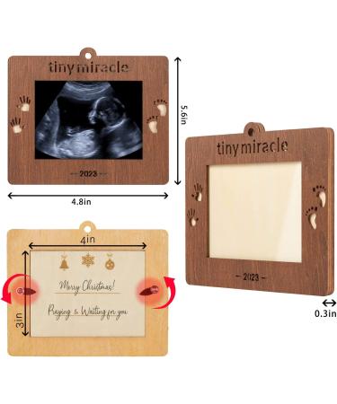 Creawoo 2023 Tiny Miracle Sonogram Picture Frame - Baby's First Christmas Gift for Expecting Parents and Grandparents - Buy Online on SooperMarket.com