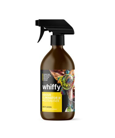 Whiffy Pet Odor Eliminator - Lemon Deodorizer for Dog or Cat Urine Smells on Carpet Furniture & Floors - 500ml