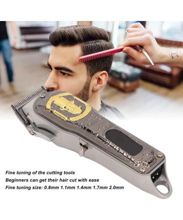 Retro Hair Clippers Kit with Stainless Steel Trimmer Safe Haircut Electric Hair Trimmer with Ergonomic Handle Design Low Noise LED Display - Buy Online on SooperMarket.com