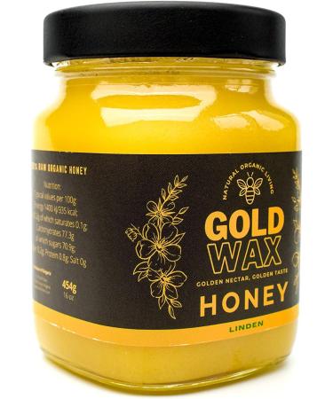 454g Organic Raw Linden Bee Honey - GOLDWAX - Buy Online on SooperMarket.com