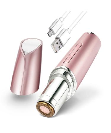 Yoove Facial Hair Removal for Women | Painless & Clean Hair Remover for Face | USB Rechargeable Ladies Electric Shaver & Bikini Trimmer (Rose) (Facial Hair Remover)